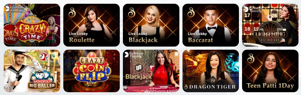 Jeux de casino en direct ALL WINS CASINO