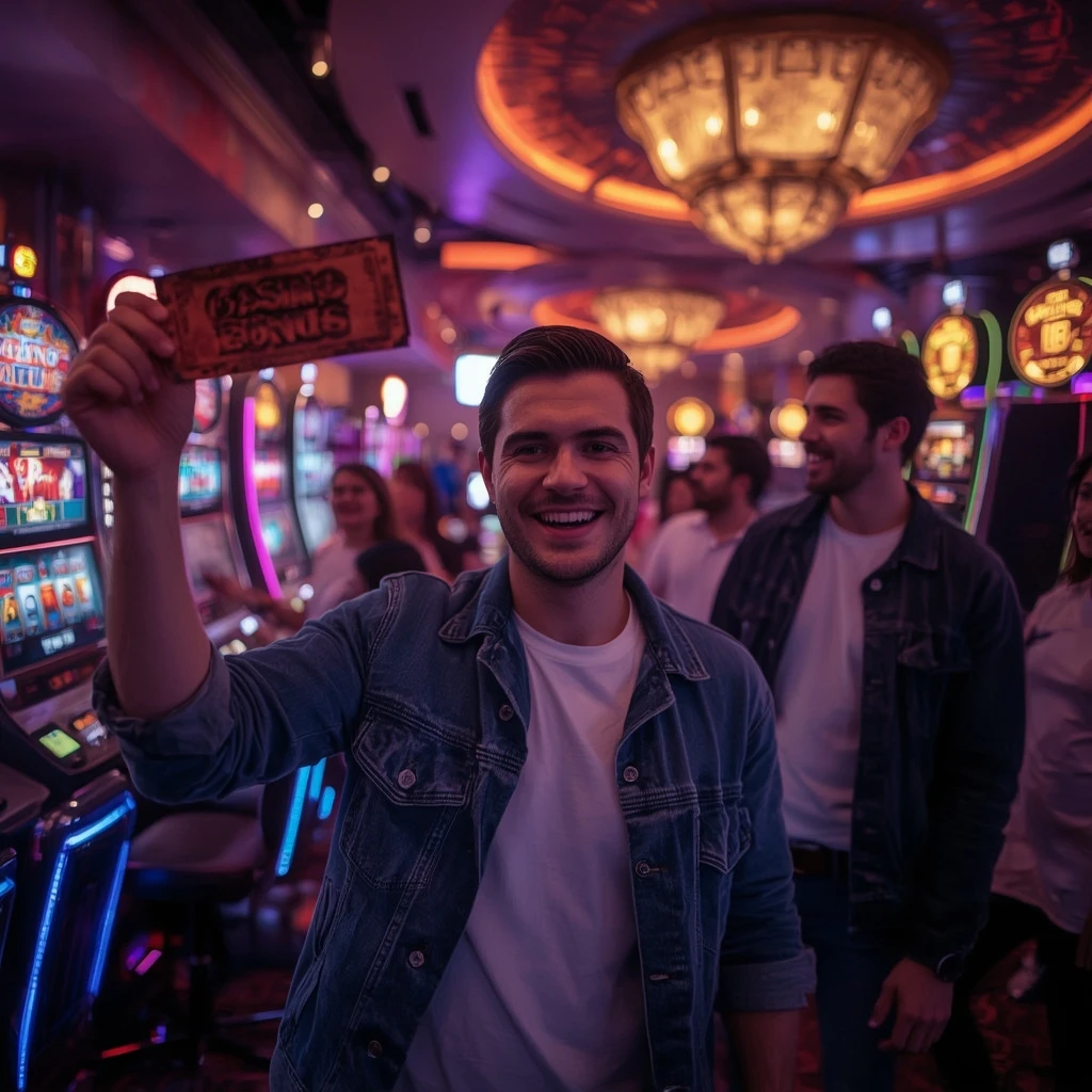 une personne tenant un bonus All Wins Casino
